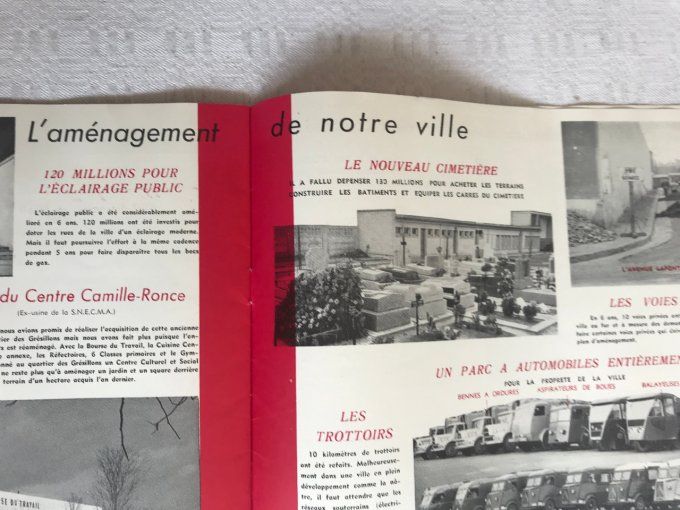 Anciens papiers de 1956 / 58 sur la ville de Gennevilliers