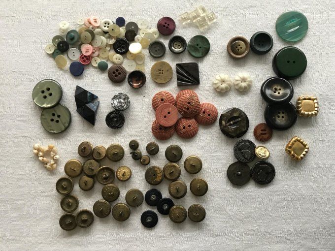 Lot de boutons anciens, Navy, marine nationale + divers