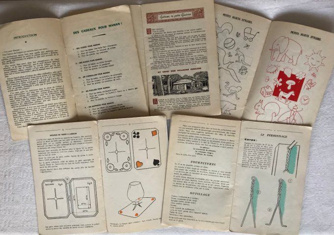 5 Livrets, Occuper et distraire nos enfants, Éditions Studia, années 60, Vintage