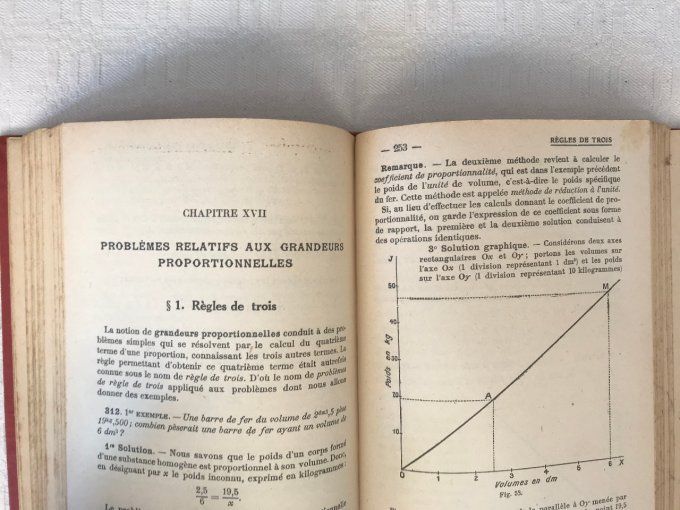 Livre scolaire ancien, Arithmétique des écoles primaires supérieures, Librairie A. Hatier, 1936
