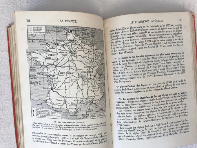Livre scolaire, Géographie, La France par L. François, Hachette