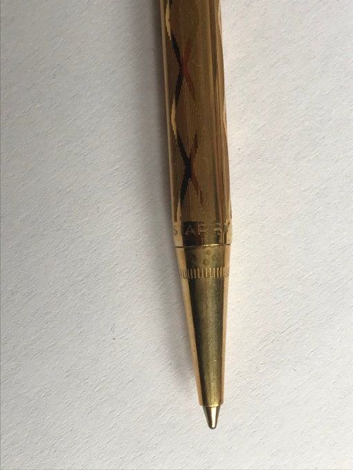 Ancien petit stylo bille, plaqué or,  Gold Starry
