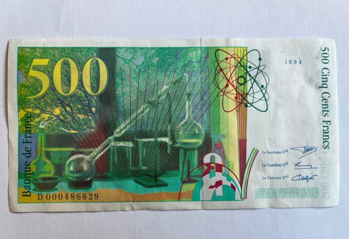 1 billet de 500 francs Marie Curie 1994 Neuf