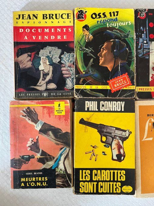 10 livres d'espionnage, polars, policier ....