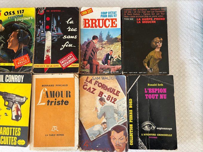 10 livres d'espionnage, polars, policier ....