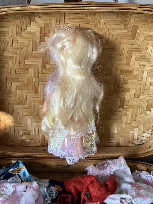 Poupée vintage, 1986, Lady Lovely Locks, Dame Boucleline, avec lot de vêtements