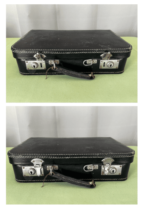 Valisette ancienne, mercerie vintage, fils de coton et de soie 