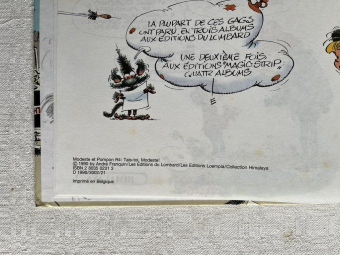 Bd Modeste et Pompon, Tais -toi, Modeste ! par Franquin, Himalaya, EO 1990