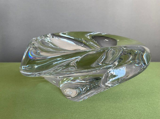 1Cendrier, vide poche en cristal de Saint-Louis, modèle Caravelle, estampillé