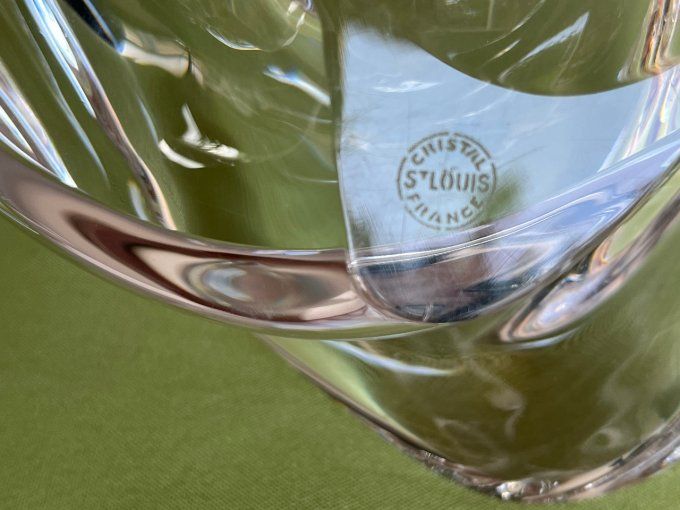 1Cendrier, vide poche en cristal de Saint-Louis, modèle Caravelle, estampillé