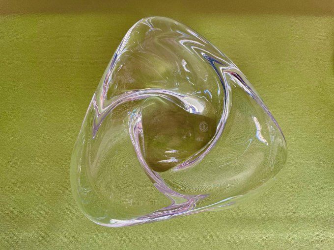 1Cendrier, vide poche en cristal de Saint-Louis, modèle Caravelle, estampillé