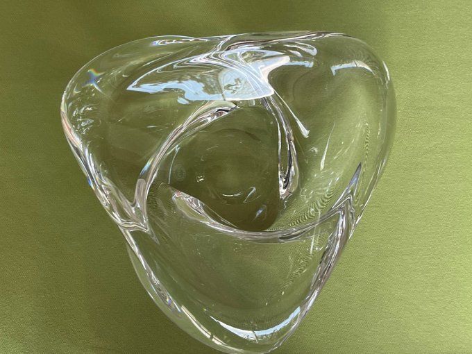 1Cendrier, vide poche en cristal de Saint-Louis, modèle Caravelle, estampillé