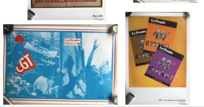 2 Affiches du magazine LE PEUPLE, Revue de la CGT
