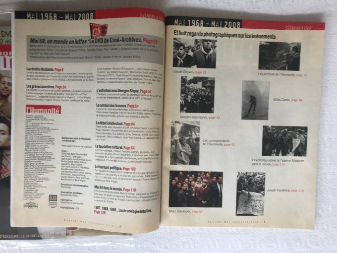 2 Magazines l'Humanité hors serie, Mai 68 et Guerre espagnole 1936-2006
