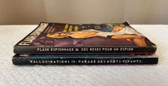 2 Revues vintage pour adultes ! Flash espionnage et Hallucinations,  Comics Pocket