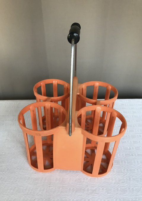  Porte Bouteilles  vintage orange, Années 70, marque POLA N° 426, vintage