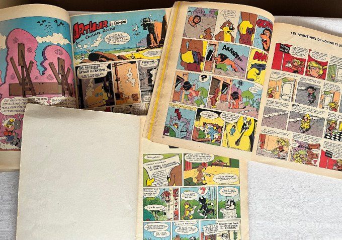 3 Albums Pif Comique, Vintage, des années 80