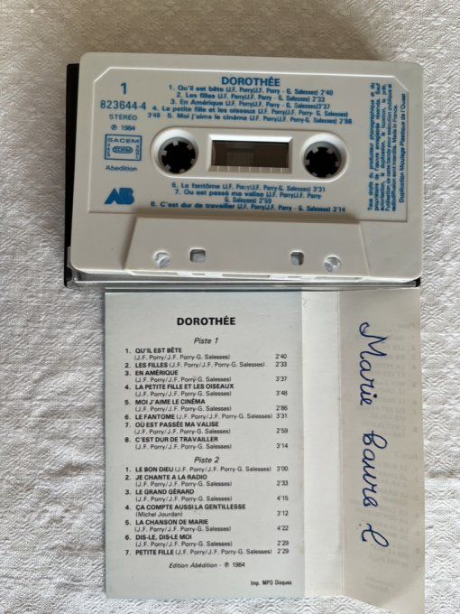 3 Cassettes audio de Dorothée, vintage, Années 80