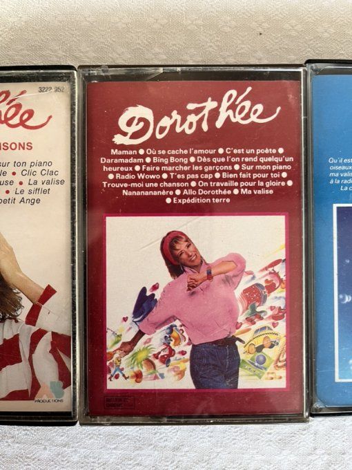 3 Cassettes audio de Dorothée, vintage, Années 80