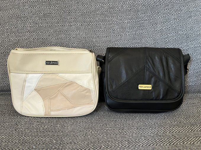 Lot de 2 sacs à main Ted Lapidus neufs blanc/beige et noir.