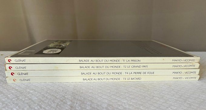 4 Bandes dessinées de Makyo et Vicomte, Balade au bout du monde, Tome 1 à 4