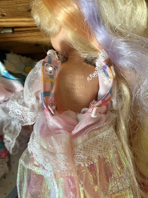 Poupée vintage, 1986, Lady Lovely Locks, Dame Boucleline, avec lot de vêtements