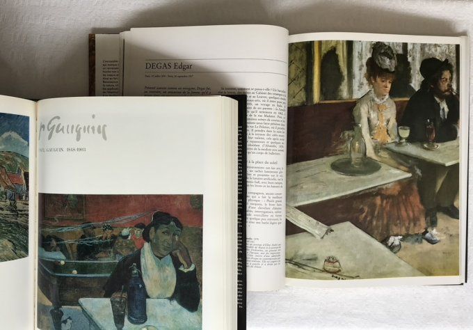 Lot de 2 livres Les impressionniste, Chefs d'oeuvre de la peinture et Post-impressionniste, musées