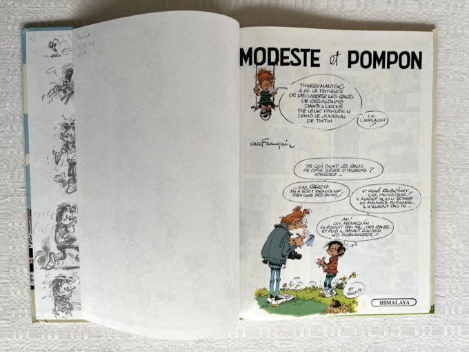 Bd Modeste et Pompon, Tais -toi, Modeste ! par Franquin, Himalaya, EO 1990