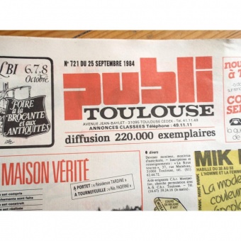 Ancien PUBLI TOULOUSE Septembre 1984