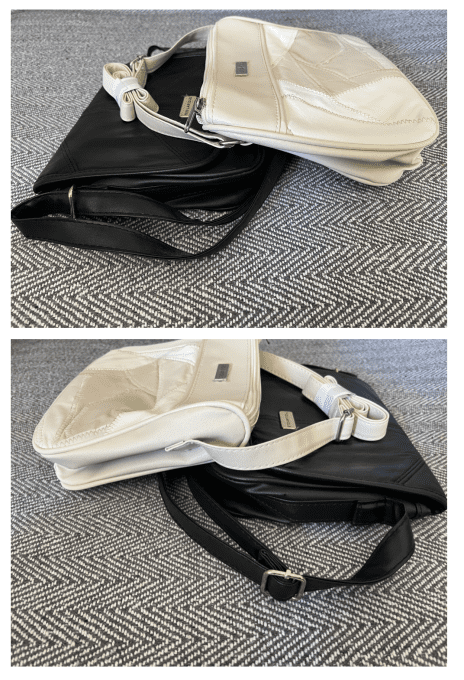 Lot de 2 sacs à main Ted Lapidus neufs blanc/beige et noir.