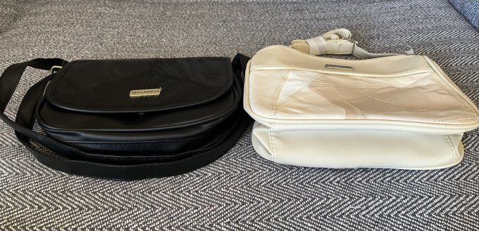 Lot de 2 sacs à main Ted Lapidus neufs blanc/beige et noir.