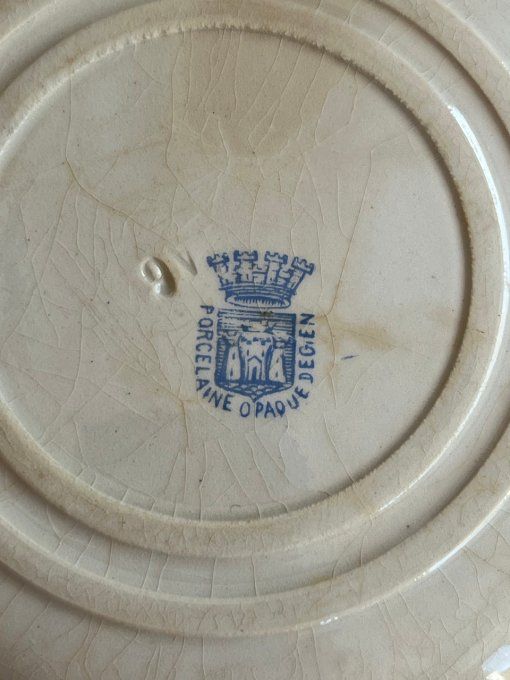 6 Assiettes parlantes anciennes,  "Histoire de Jeanne d'Arc"  porcelaine de Gien