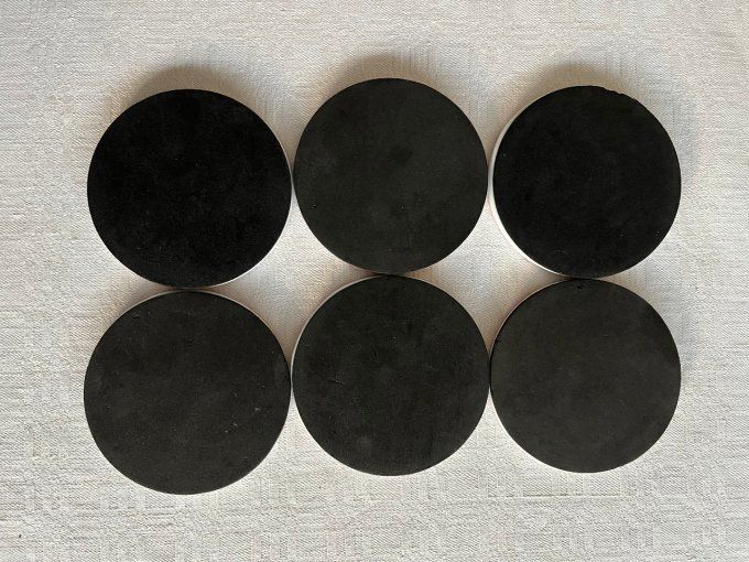 6 Dessous de verres dans les tons chauds, en céramique