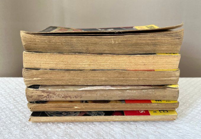 6 livres de poche anciens, Les presse de la cité, Jean Bruce, romans d'espionnage, OSS117