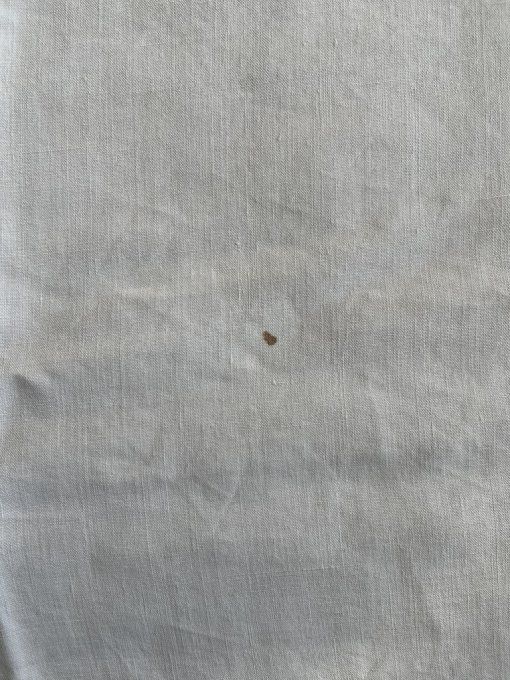 Ancien drap en lin, grand format, monogramme FR 