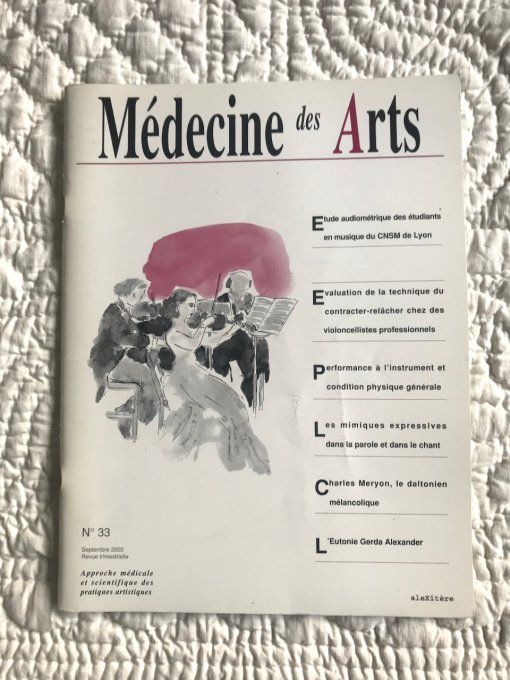 7 Revues Médecine des arts, Étude médicale et scientifique des pratiques artistiques