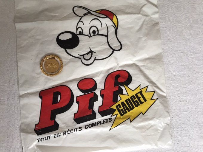 Poche, sachet plastique + Pince billet Bonne fête Papa, PIF Gadget