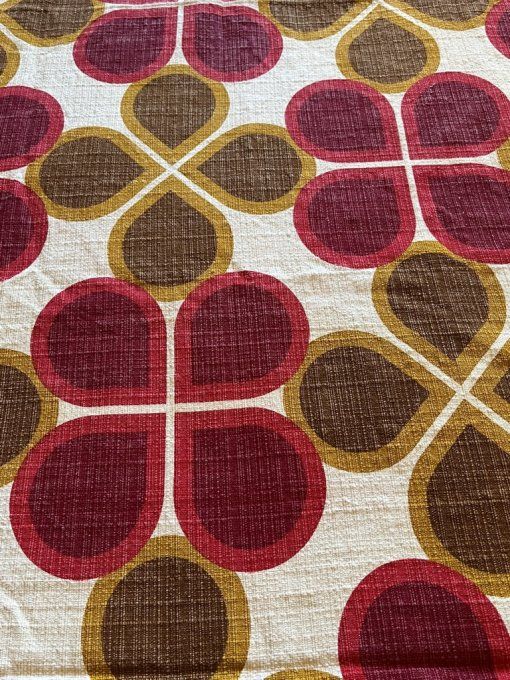 Tissu d'ameublement vintage, coupon Production Urgé Paris Cordoba 