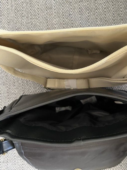 Lot de 2 sacs à main Ted Lapidus neufs blanc/beige et noir.