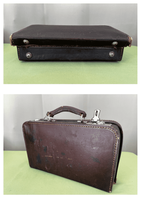 Ancienne valisette de mercerie, avec fil à repriser, nécessaire à couture 