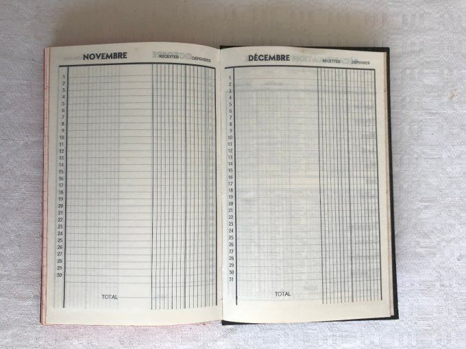 Agenda, mémento vintage de 1970