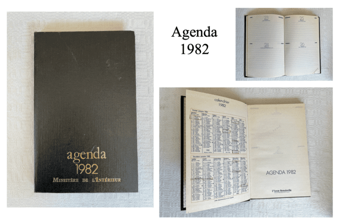 Agendas vintage, plusieurs années au choix, 1973, 1979, 1981 et 1982
