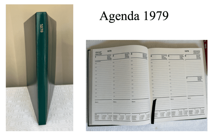 Agendas vintage, plusieurs années au choix, 1973, 1979, 1981 et 1982