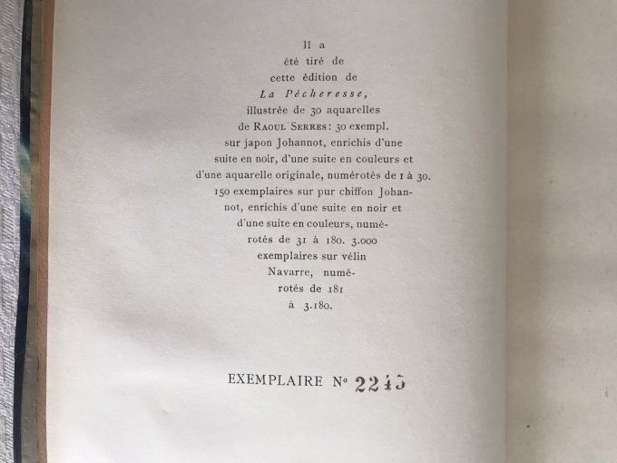 Ancien livre, La pécheresse, Henri de Régnier, 1941, numéroté