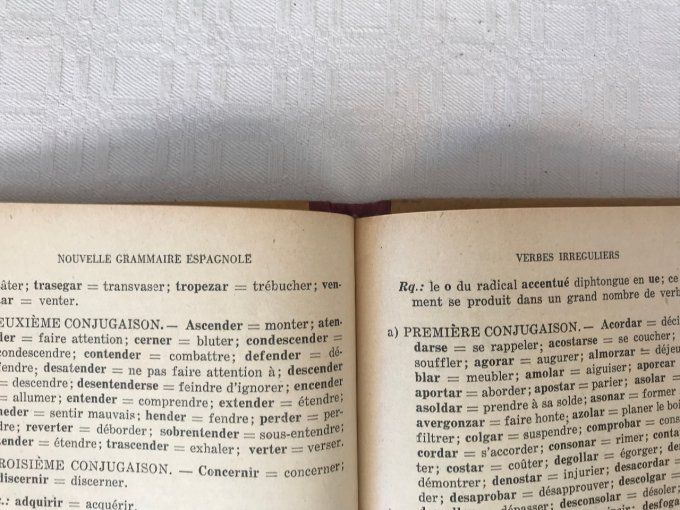 Ancien livre scolaire, Nouvelle grammaire espagnole, R. Larrieu, 1939
