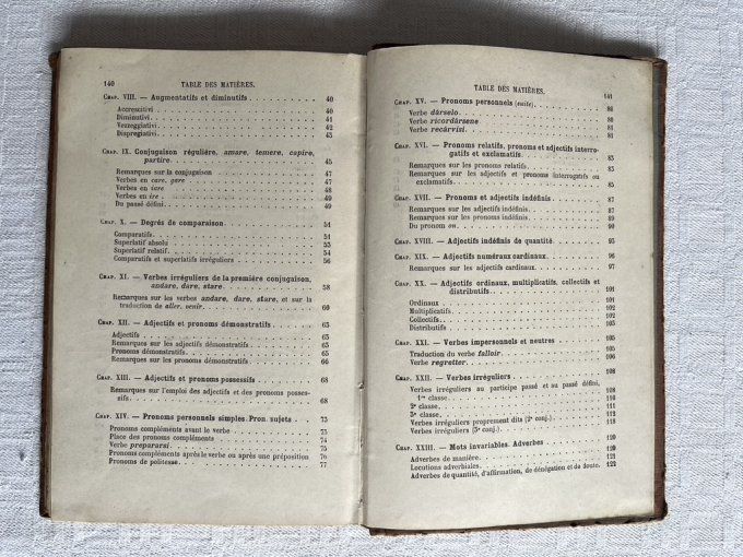 Livre Petite grammaire Italienne, Librairie hachette et Cie, 1915