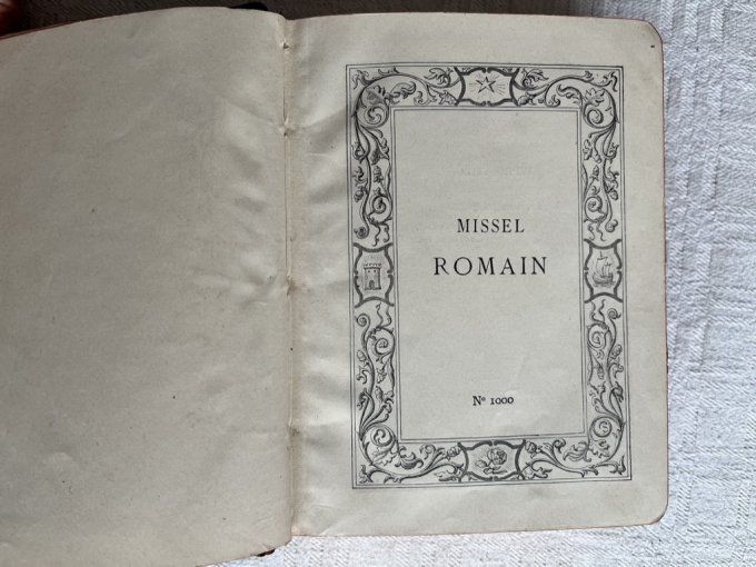 Ancien missel romain Zech et Fils, N° 1000, Année 1908