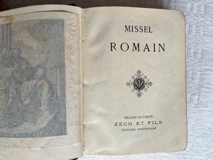 Ancien missel romain Zech et Fils, N° 1000, Année 1908