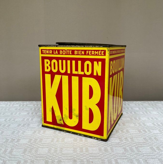 Ancienne boite en métal, Bouillon Kub