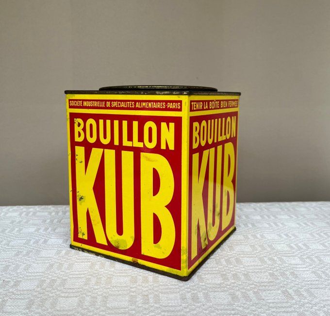 Ancienne boite en métal, Bouillon Kub